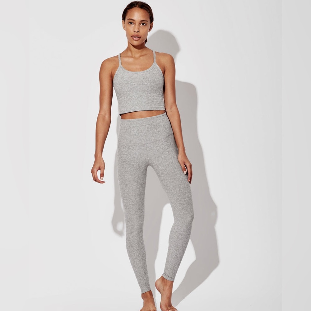Beyond Yoga Spacedye Caught In The Midi High Waisted Legging — Silver Mist